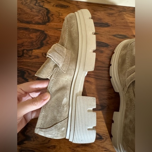 Paul Green Chunky Loafer Stone leather size 3.5 / 6 - Picture 8 of 16